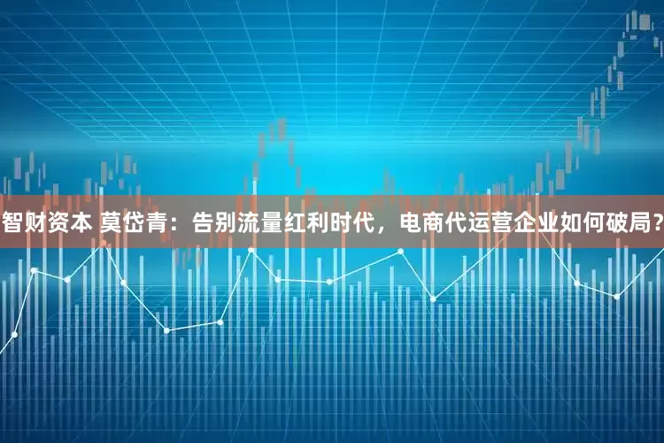 智财资本 莫岱青：告别流量红利时代，电商代运营企业如何破局？